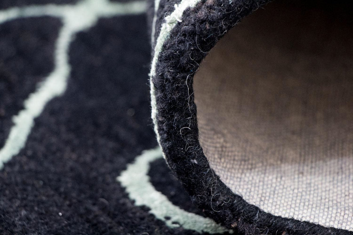 Designerski dywan - 243 x 152 cm - niebieski