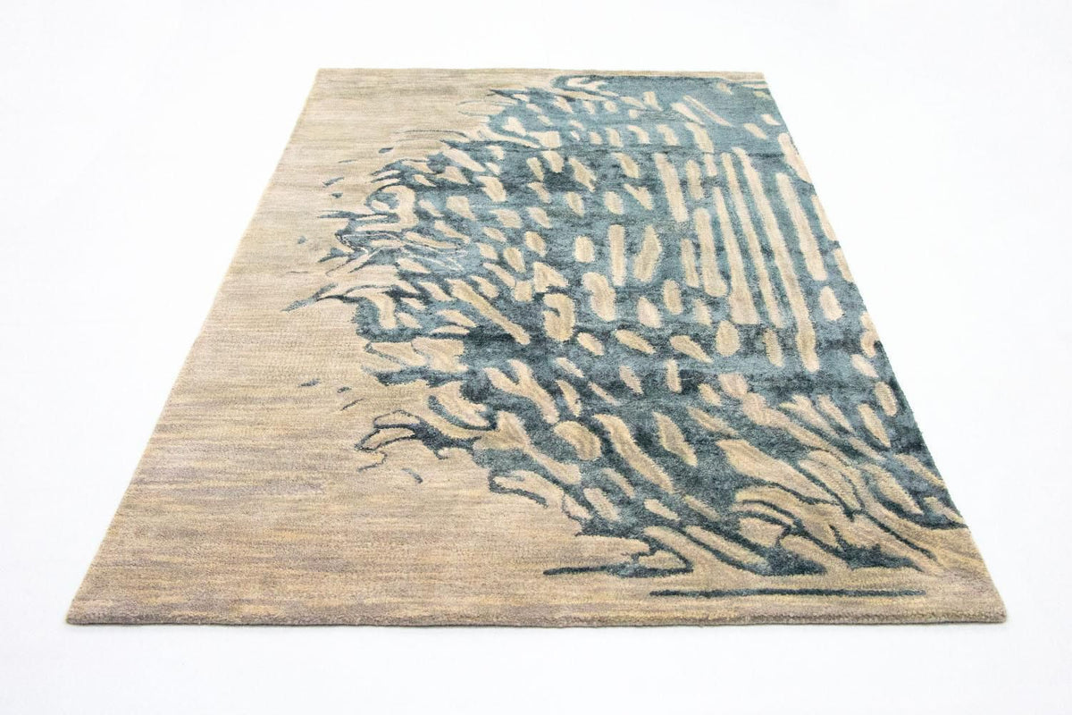 Designerski dywan - 246 x 154 cm - beżowy