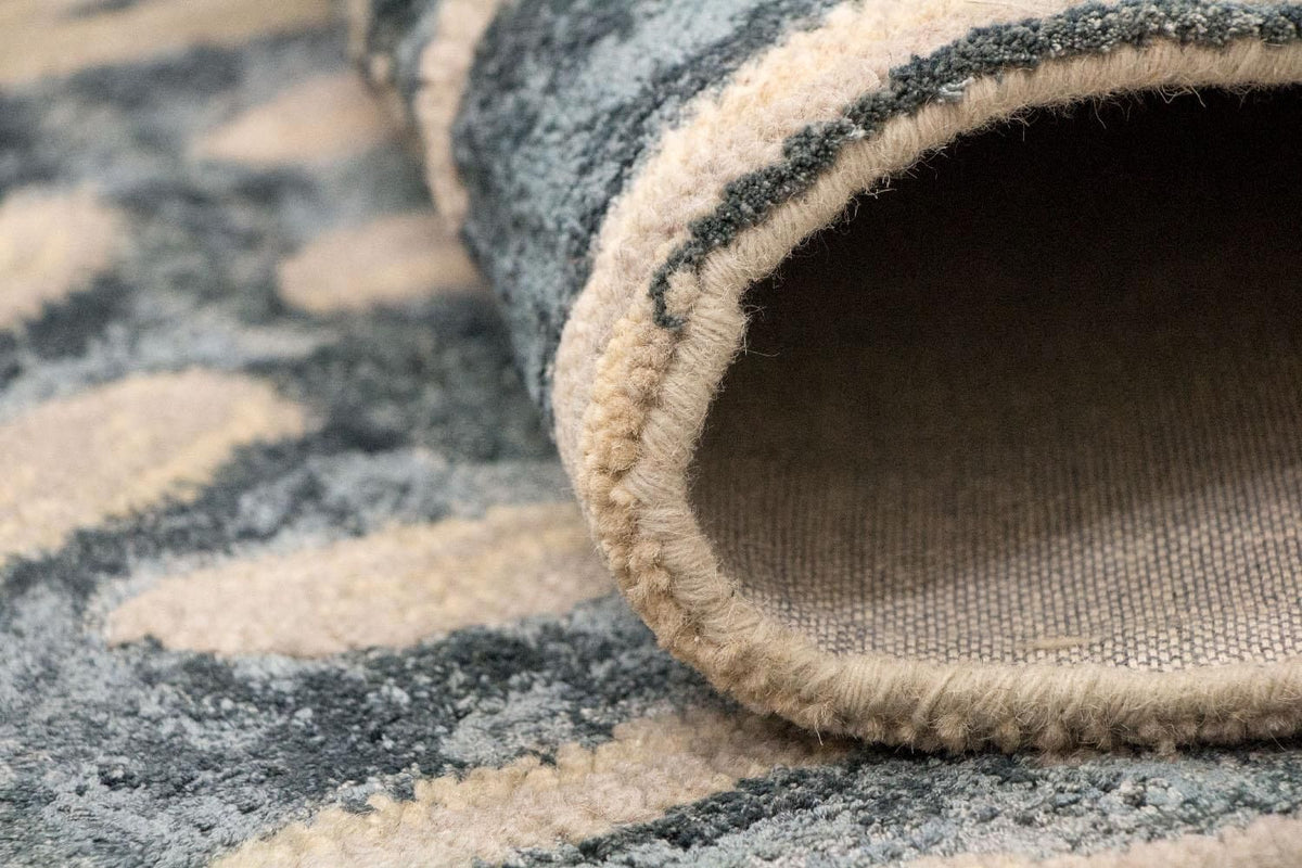 Designerski dywan - 246 x 154 cm - beżowy