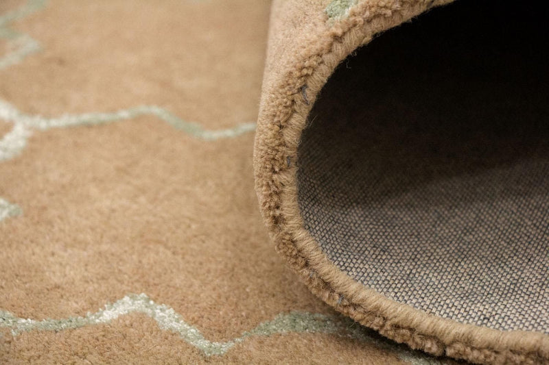 Dywan wełniany - 244 x 155 cm - beżowy