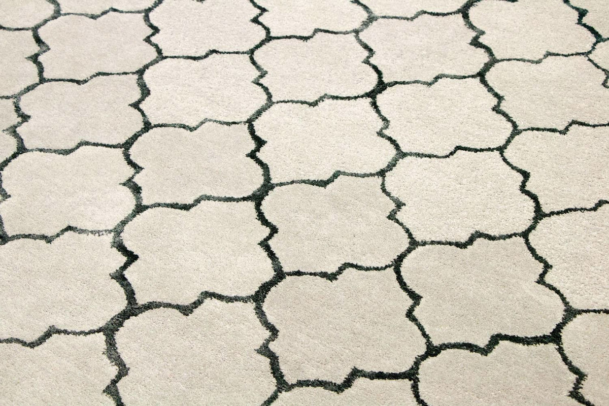 Dywan wełniany - 232 x 164 cm - srebrny