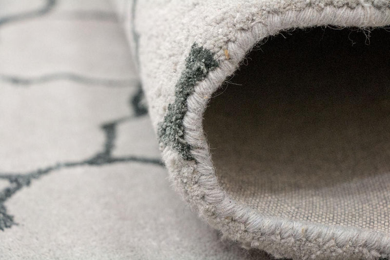 Dywan wełniany - 232 x 164 cm - srebrny