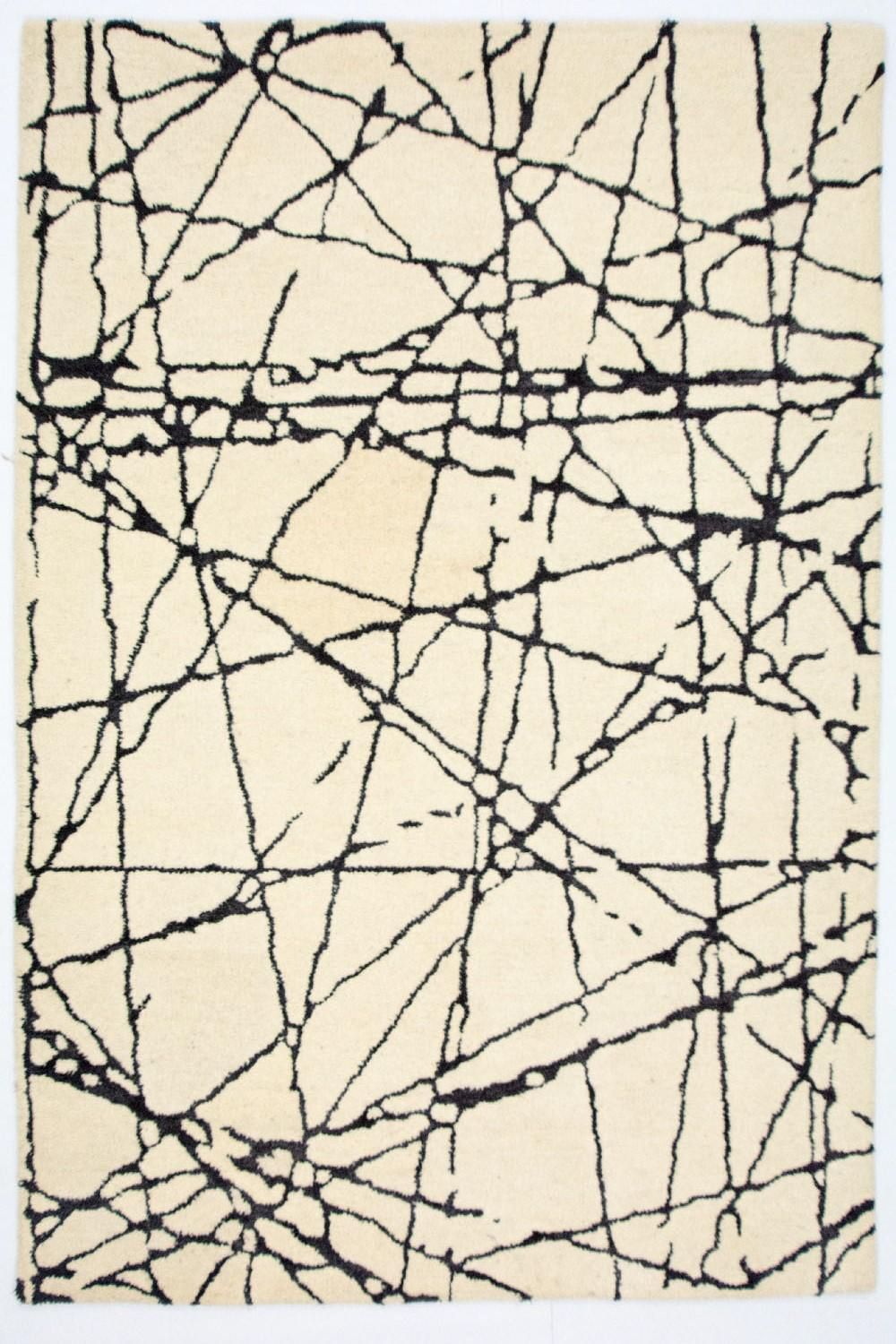 Designerski dywan - 181 x 121 cm - beżowy