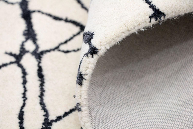 Designerski dywan - 181 x 121 cm - beżowy