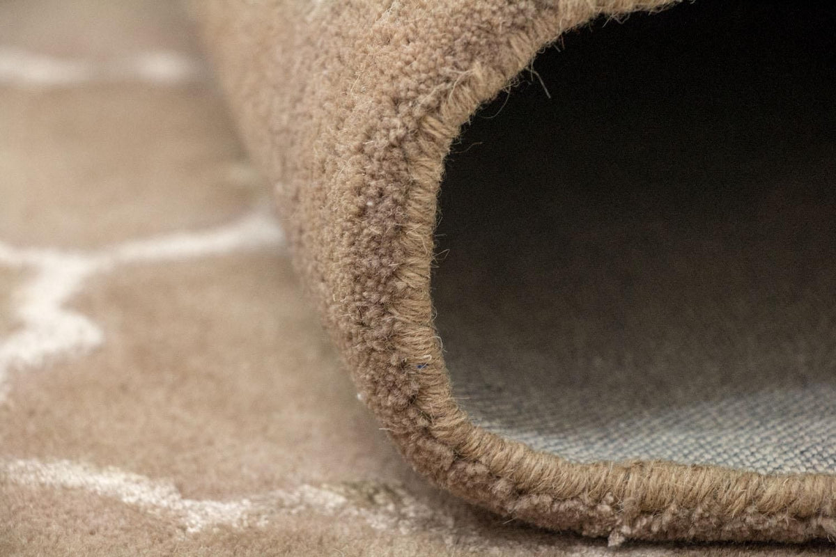 Designerski dywan - 230 x 162 cm - beżowy