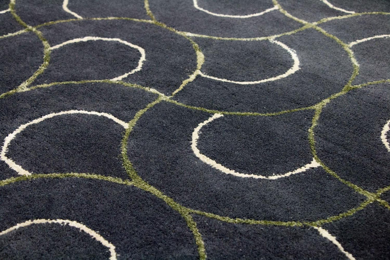 Designerski dywan - 242 x 152 cm - niebieski