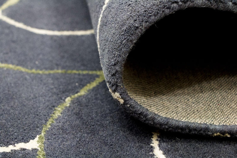 Designerski dywan - 242 x 152 cm - niebieski