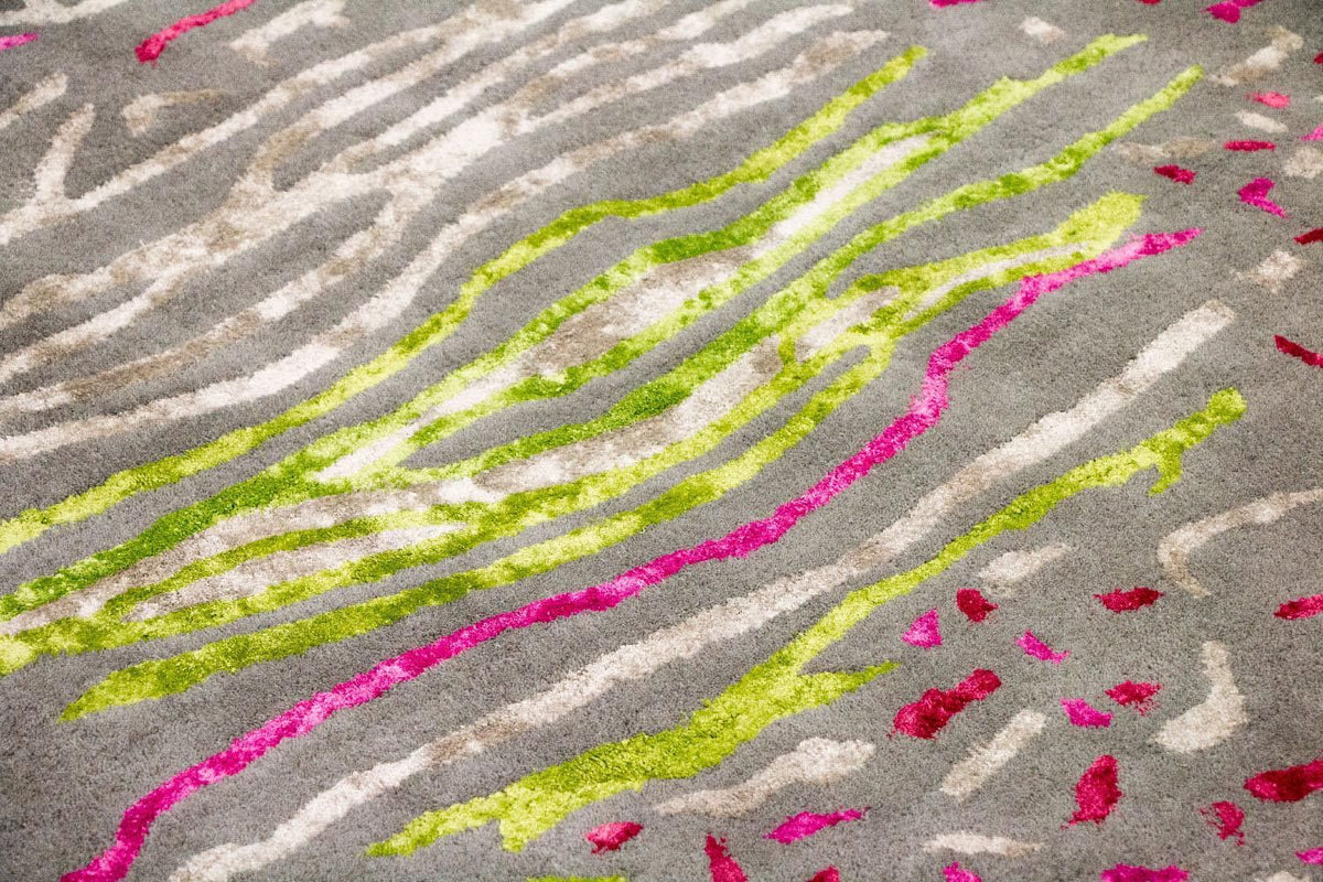 Designerski dywan - 245 x 143 cm - szary