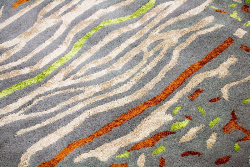 Designerski dywan - 243 x 152 cm - srebrny