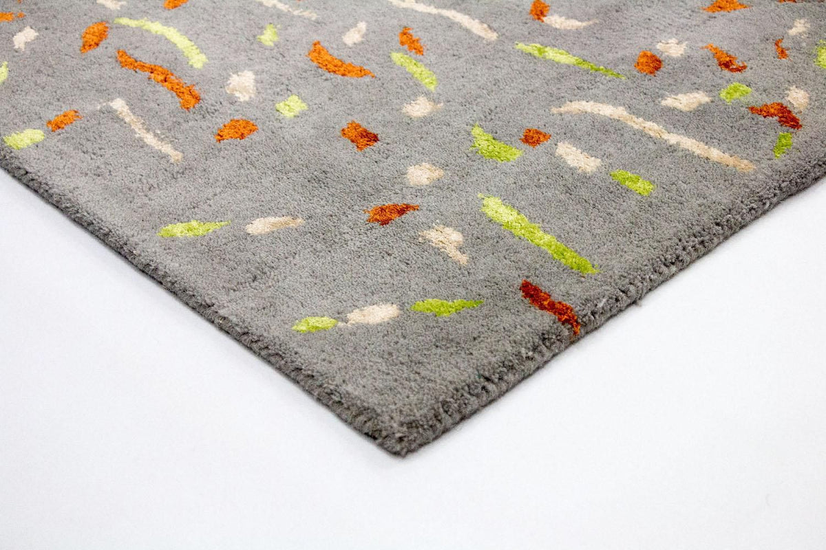 Designerski dywan - 243 x 152 cm - srebrny