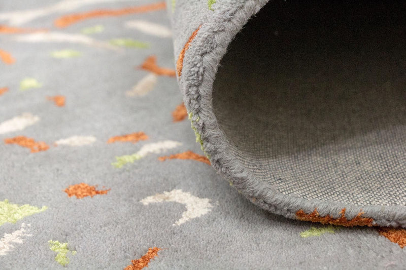 Designerski dywan - 243 x 152 cm - srebrny