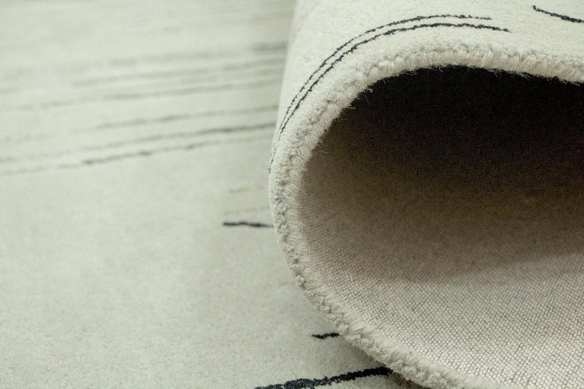 Designerski dywan - 245 x 153 cm - srebrny