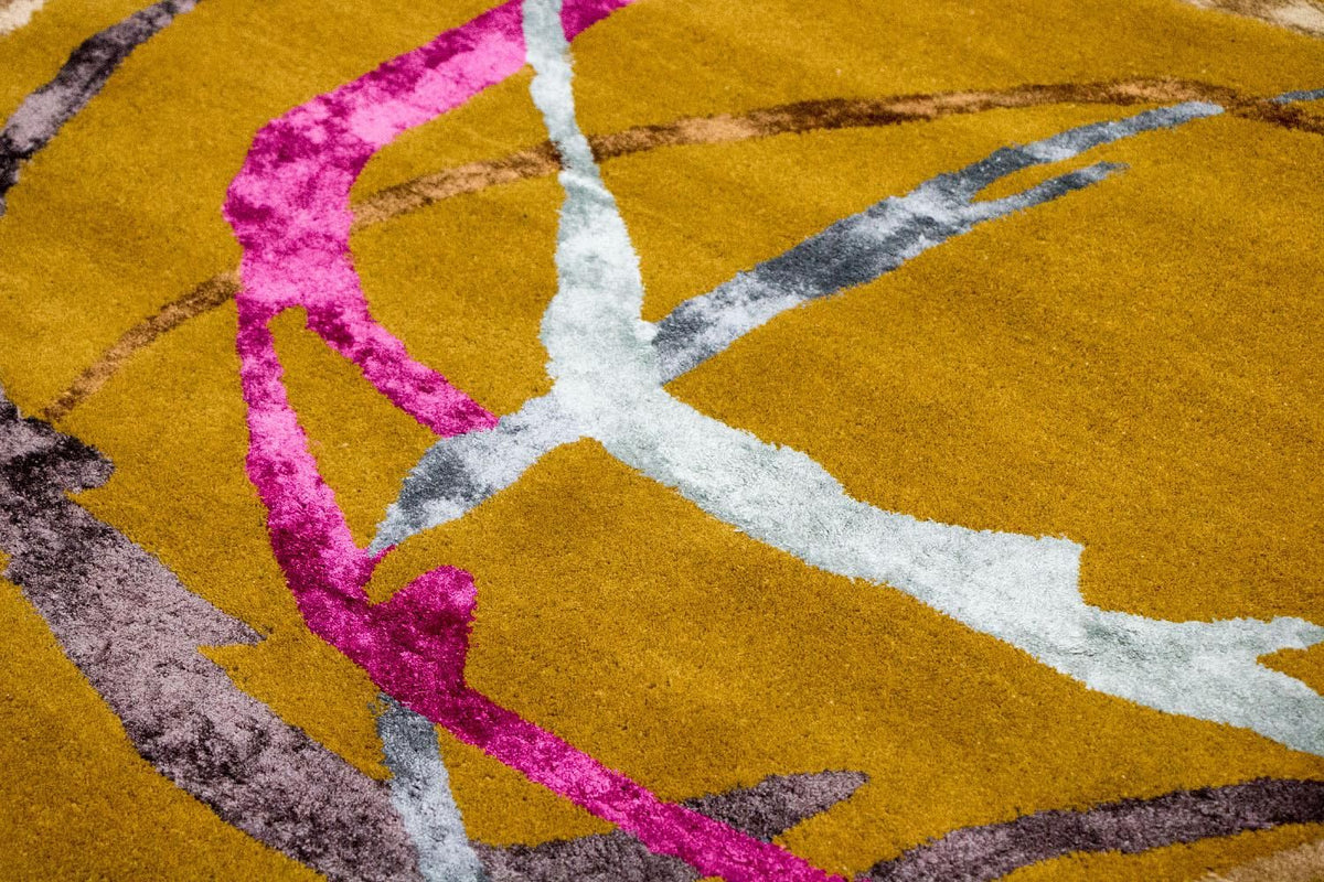 Designerski dywan - 245 x 155 cm - pomarańczowy