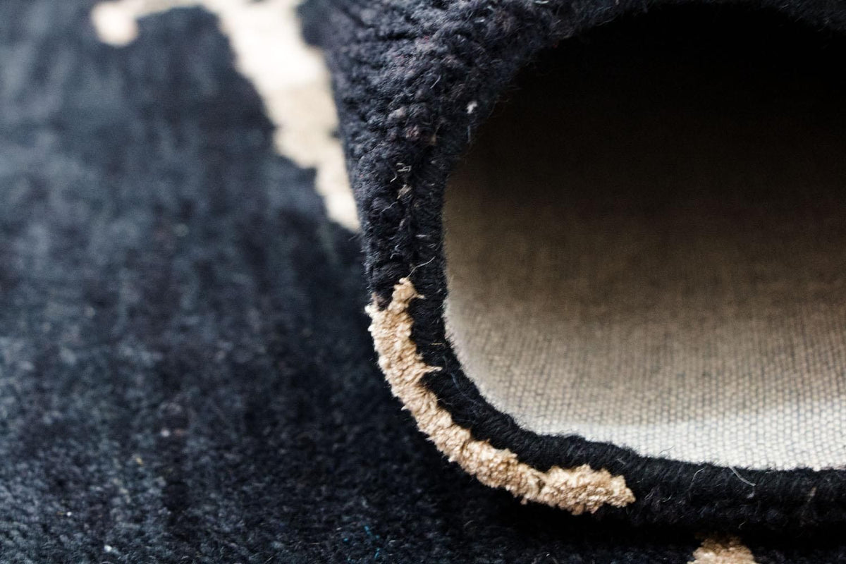 Designerski dywan - 243 x 155 cm - niebieski