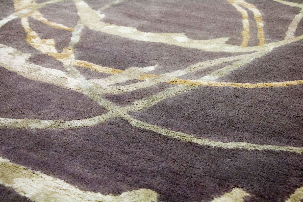 Designerski dywan - 245 x 155 cm - fioletowy