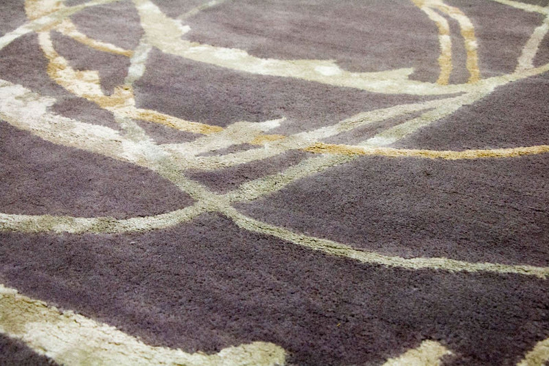 Designerski dywan - 245 x 155 cm - fioletowy