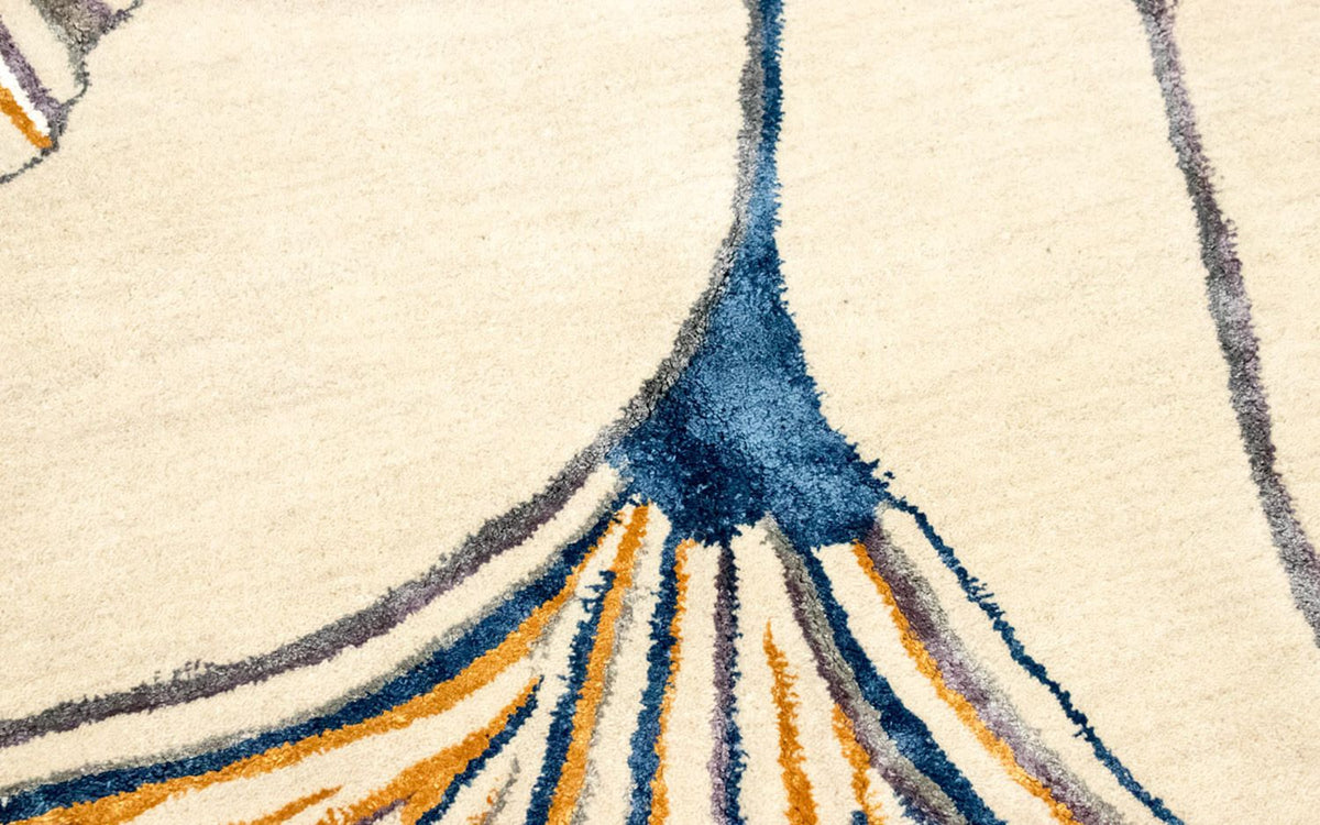 Designerski dywan - 243 x 152 cm - beżowy