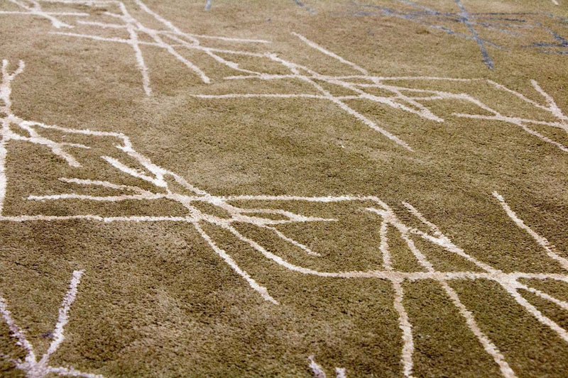 Designerski dywan - 182 x 122 cm - zielona