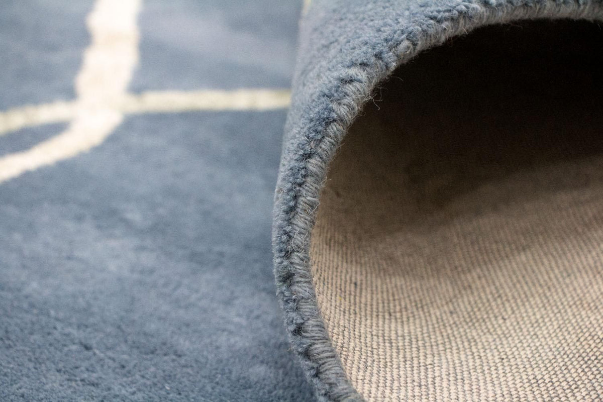 Designerski dywan - 240 x 153 cm - niebieski