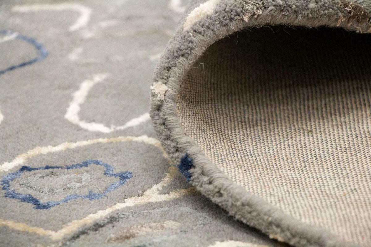 Designerski dywan - 243 x 155 cm - srebrny