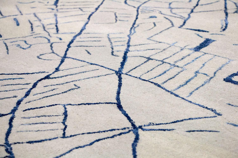 Designerski dywan - 241 x 153 cm - srebrny