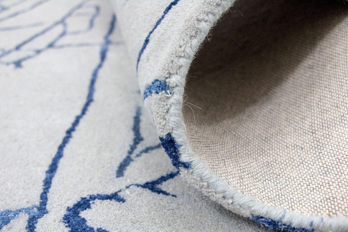 Designerski dywan - 241 x 153 cm - srebrny