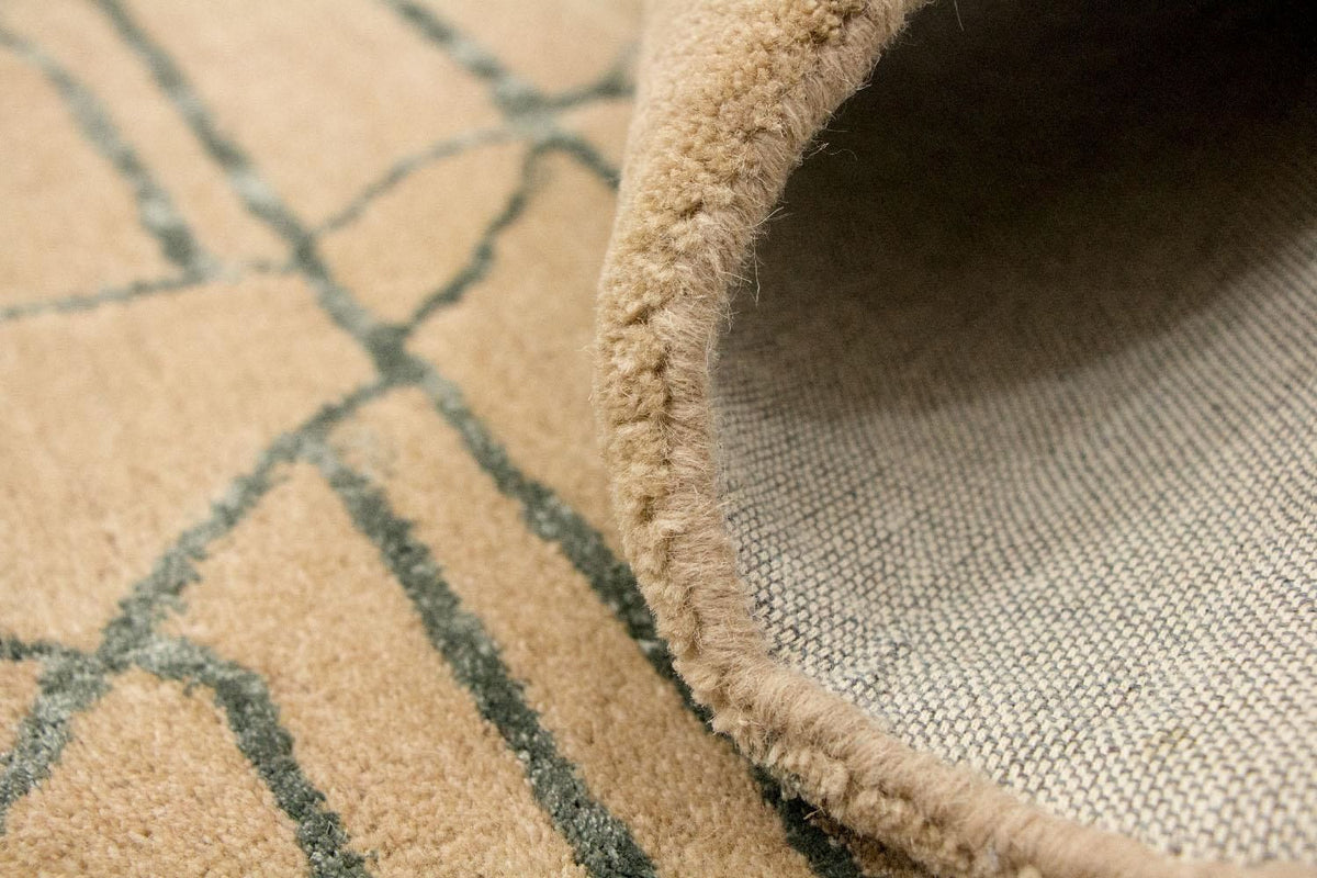 Designerski dywan - 243 x 152 cm - beżowy