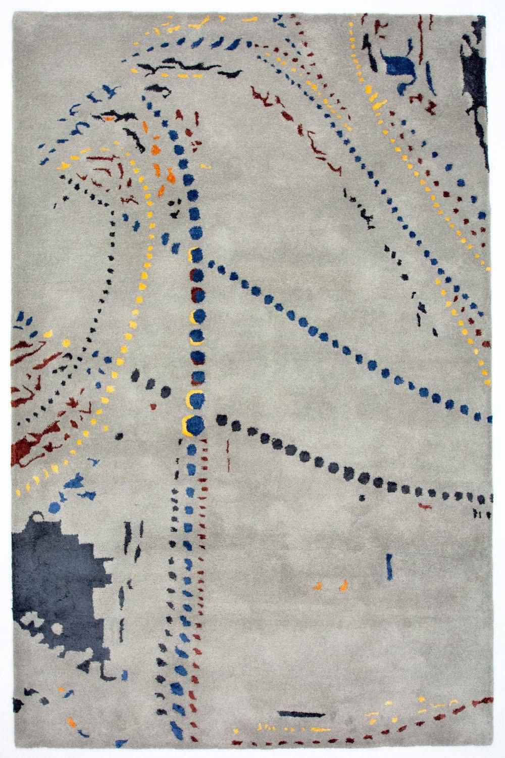 Designerski dywan - 242 x 155 cm - brązowy