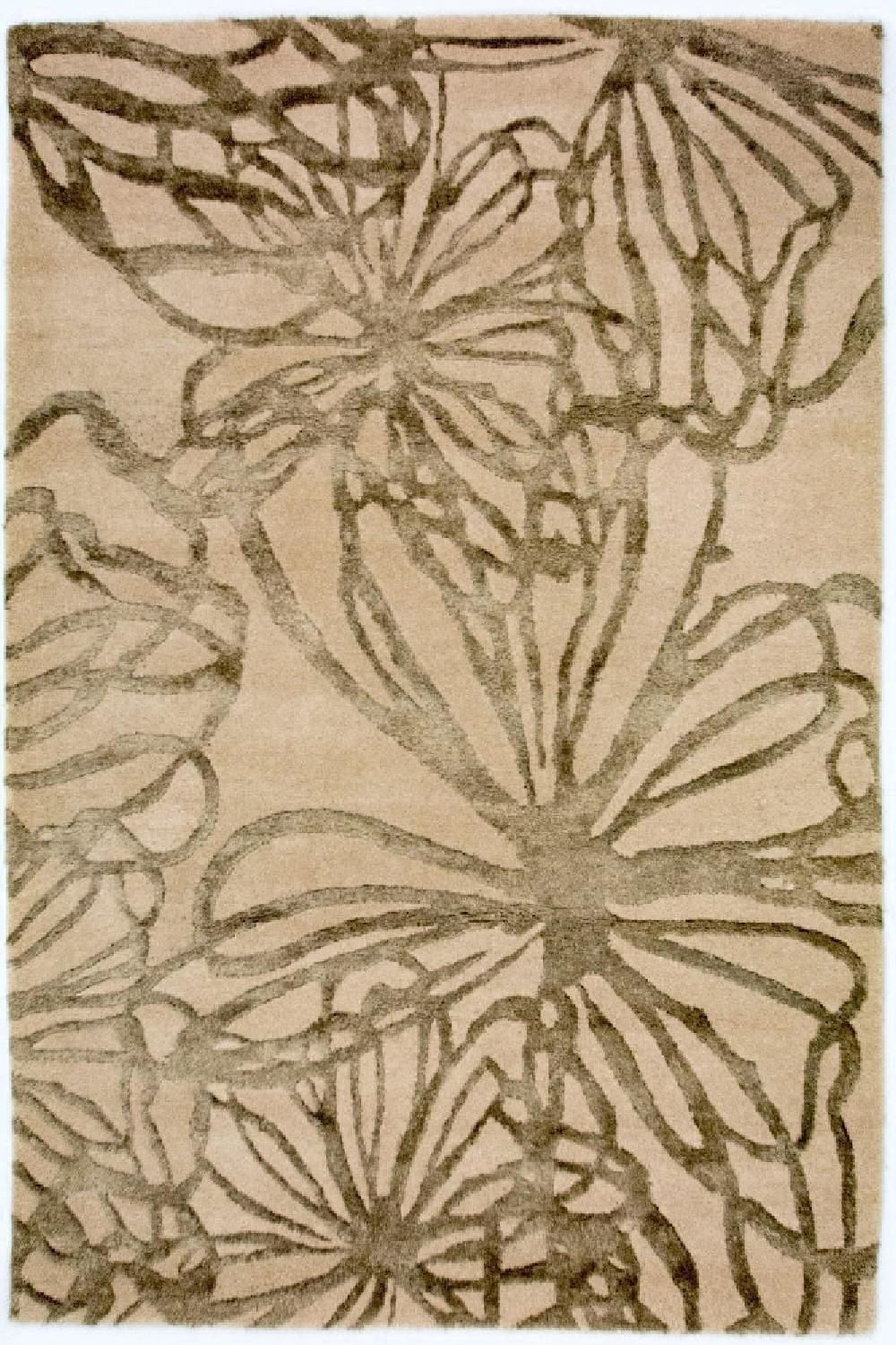 Designerski dywan - 193 x 134 cm - beżowy