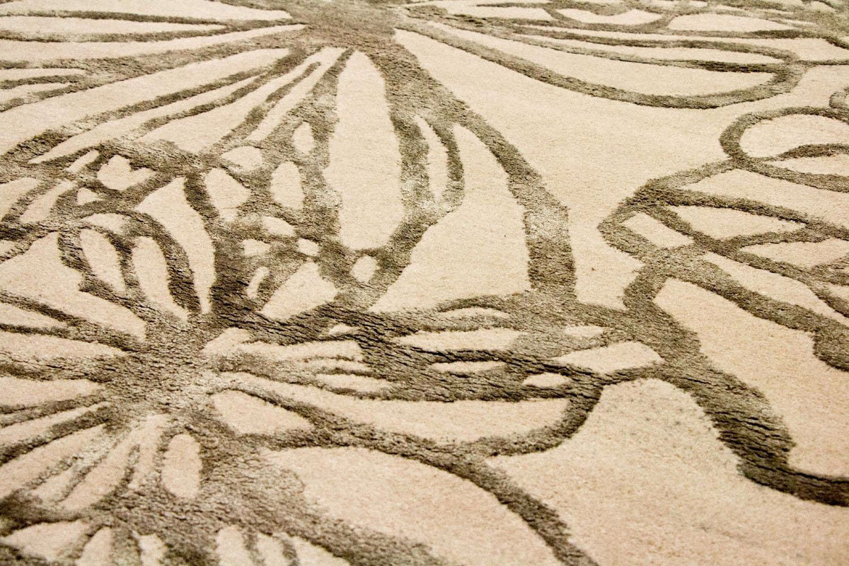 Designerski dywan - 193 x 134 cm - beżowy