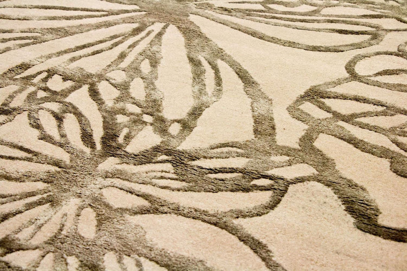 Designerski dywan - 193 x 134 cm - beżowy