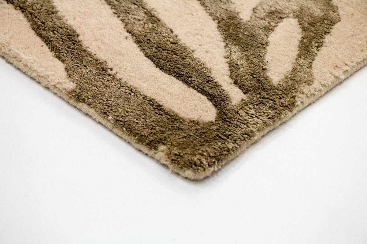 Designerski dywan - 193 x 134 cm - beżowy
