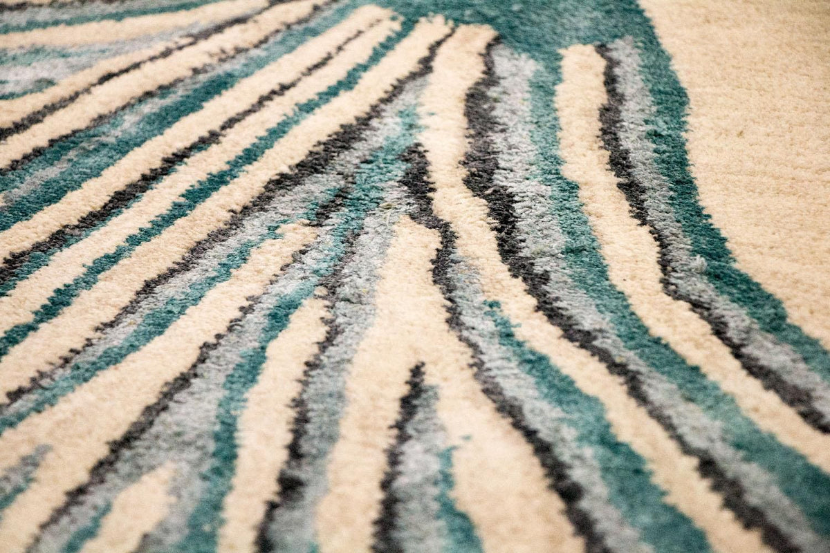 Designerski dywan - 243 x 153 cm - beżowy