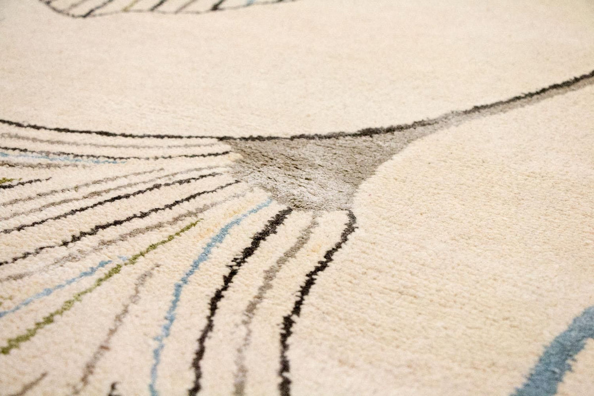 Designerski dywan - 243 x 151 cm - beżowy