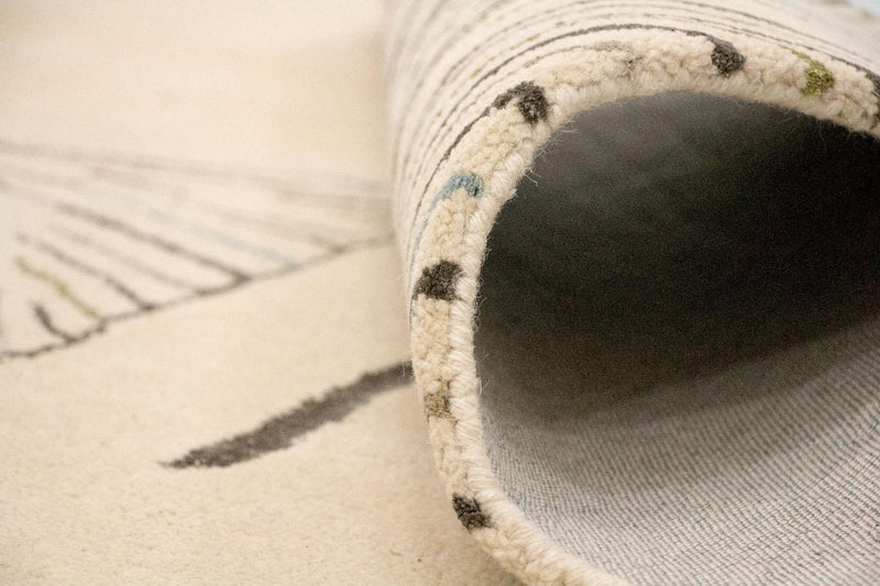 Designerski dywan - 243 x 151 cm - beżowy