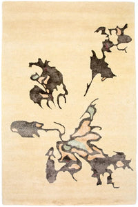 Designerski dywan - 240 x 149 cm - beżowy