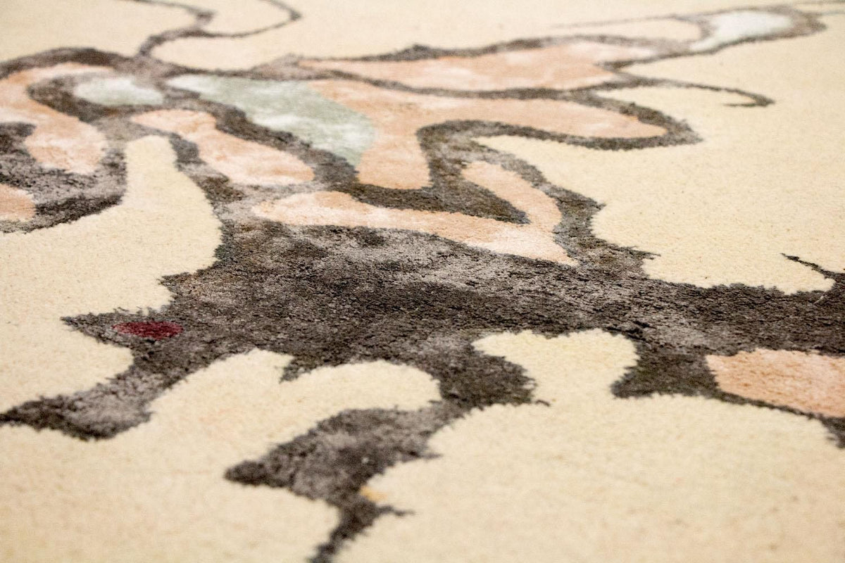 Designerski dywan - 240 x 149 cm - beżowy