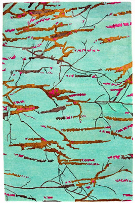 Designerski dywan - 248 x 154 cm - turkusowy