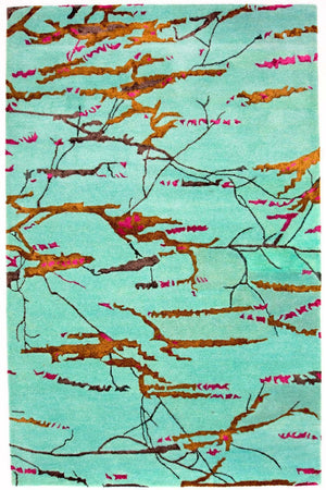 Designerski dywan - 248 x 154 cm - turkusowy