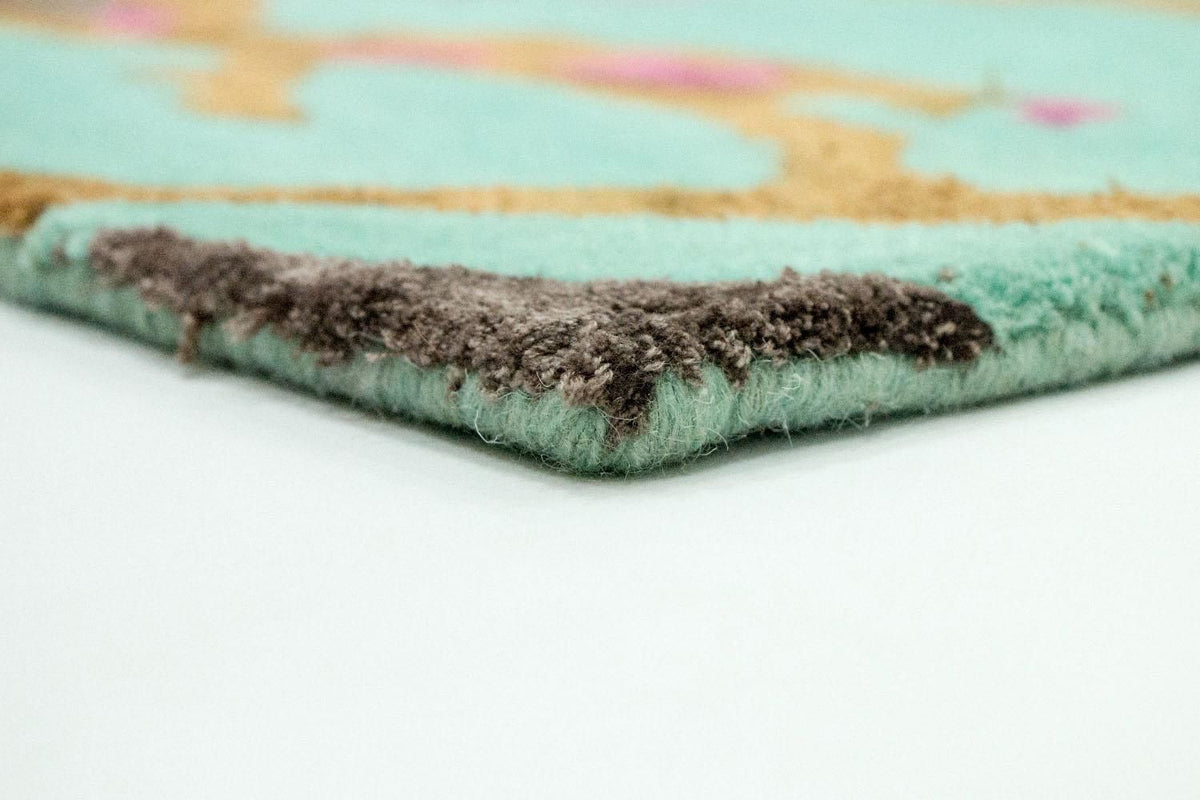 Designerski dywan - 248 x 154 cm - turkusowy