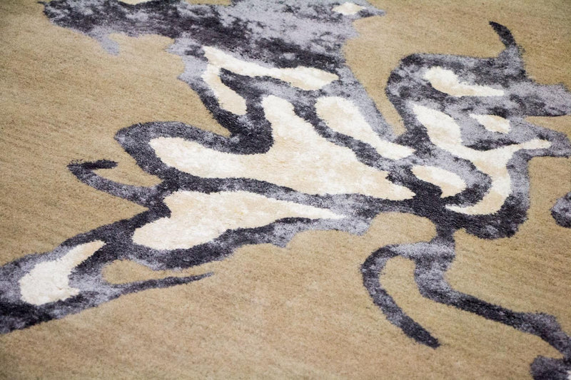 Designerski dywan - 241 x 154 cm - beżowy