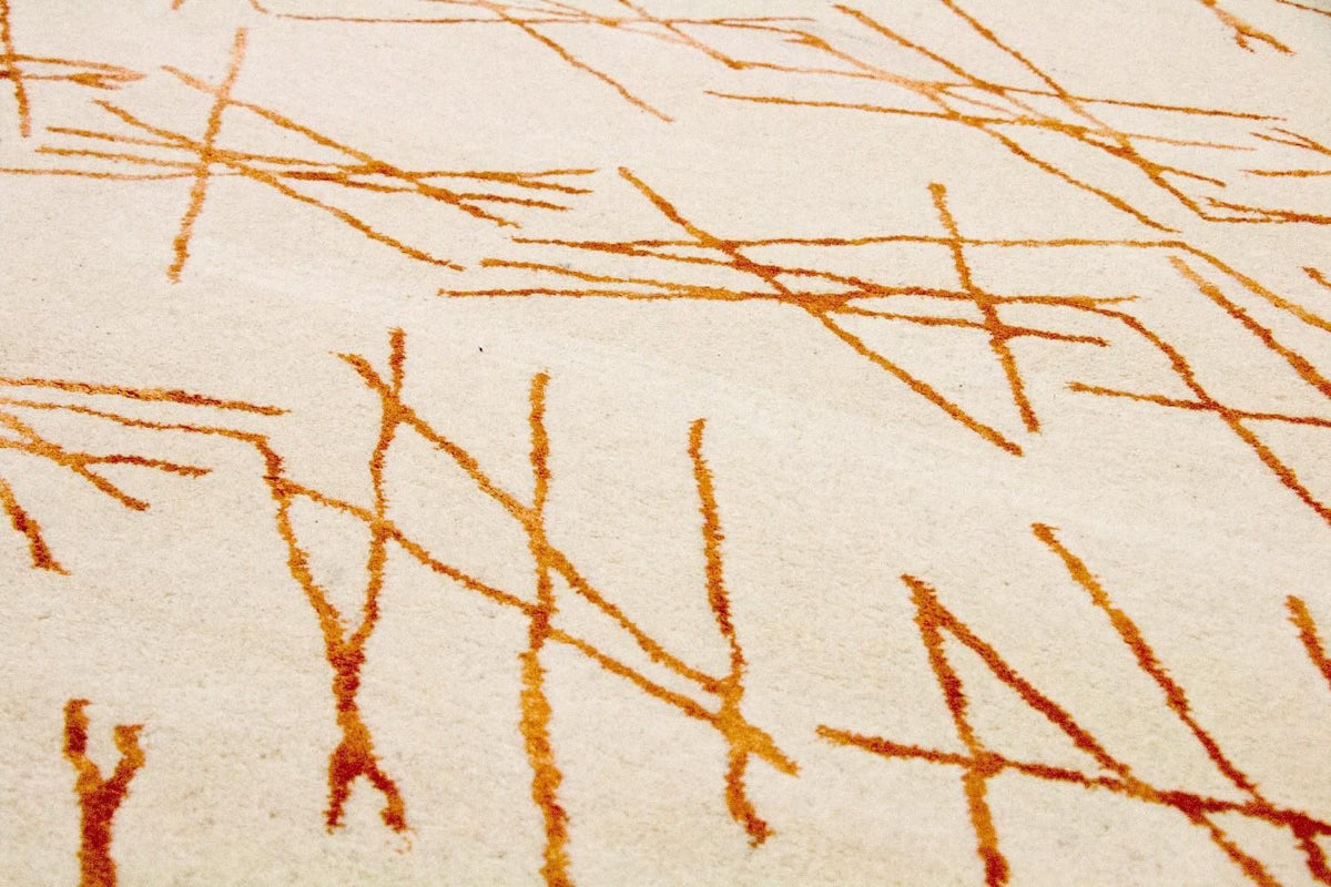 Designerski dywan - 199 x 137 cm - beżowy