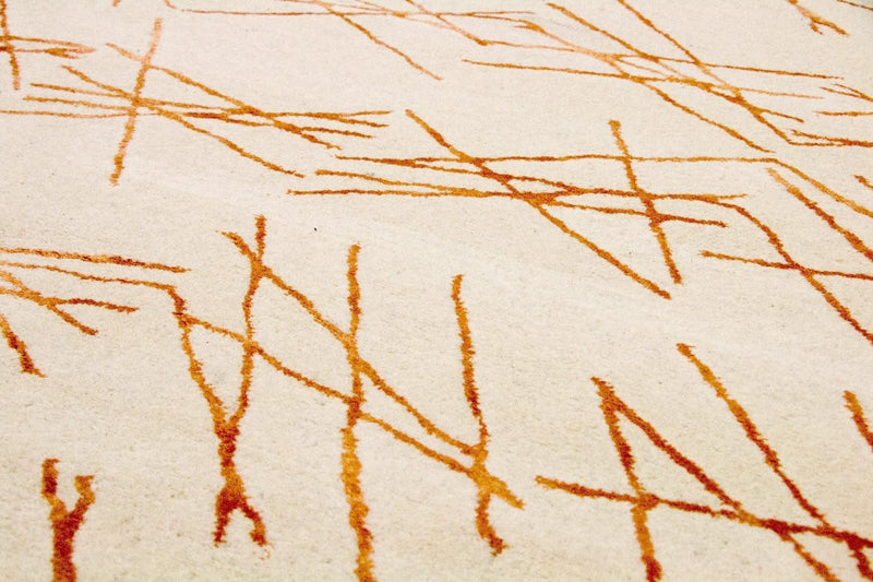 Designerski dywan - 199 x 137 cm - beżowy