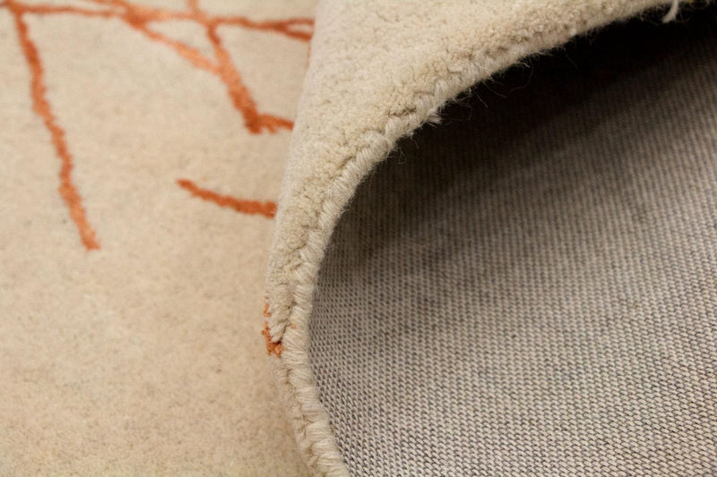 Designerski dywan - 199 x 137 cm - beżowy