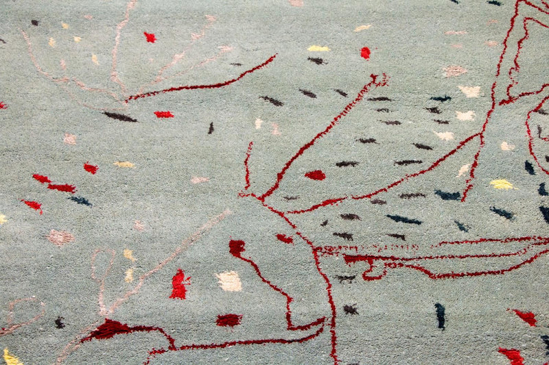 Designerski dywan - 243 x 156 cm - jasnoniebieski