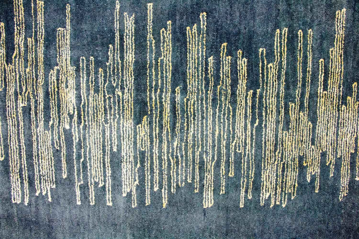 Designerski dywan - 246 x 154 cm - niebieski