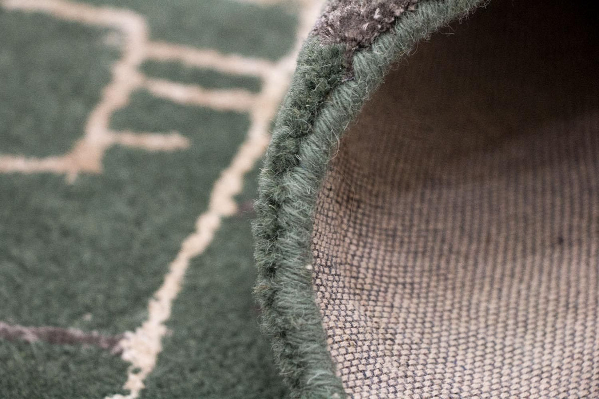 Designerski dywan - 243 x 154 cm - zielona