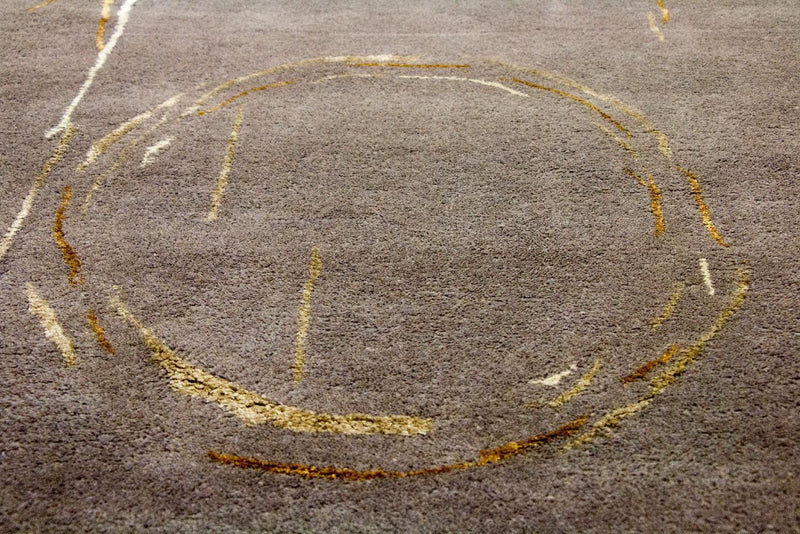 Designerski dywan - 242 x 151 cm - brązowy