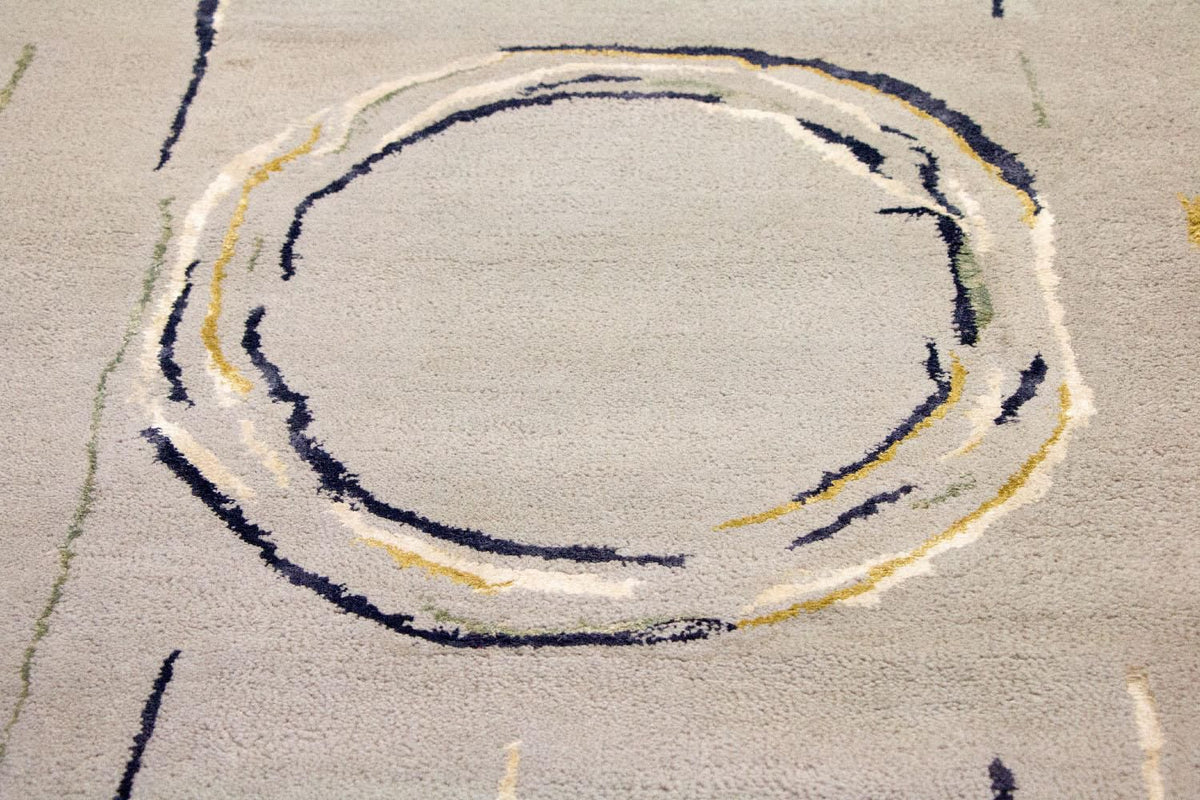 Designerski dywan - 244 x 157 cm - beżowy