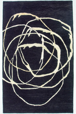 Designerski dywan - 245 x 153 cm - niebieski